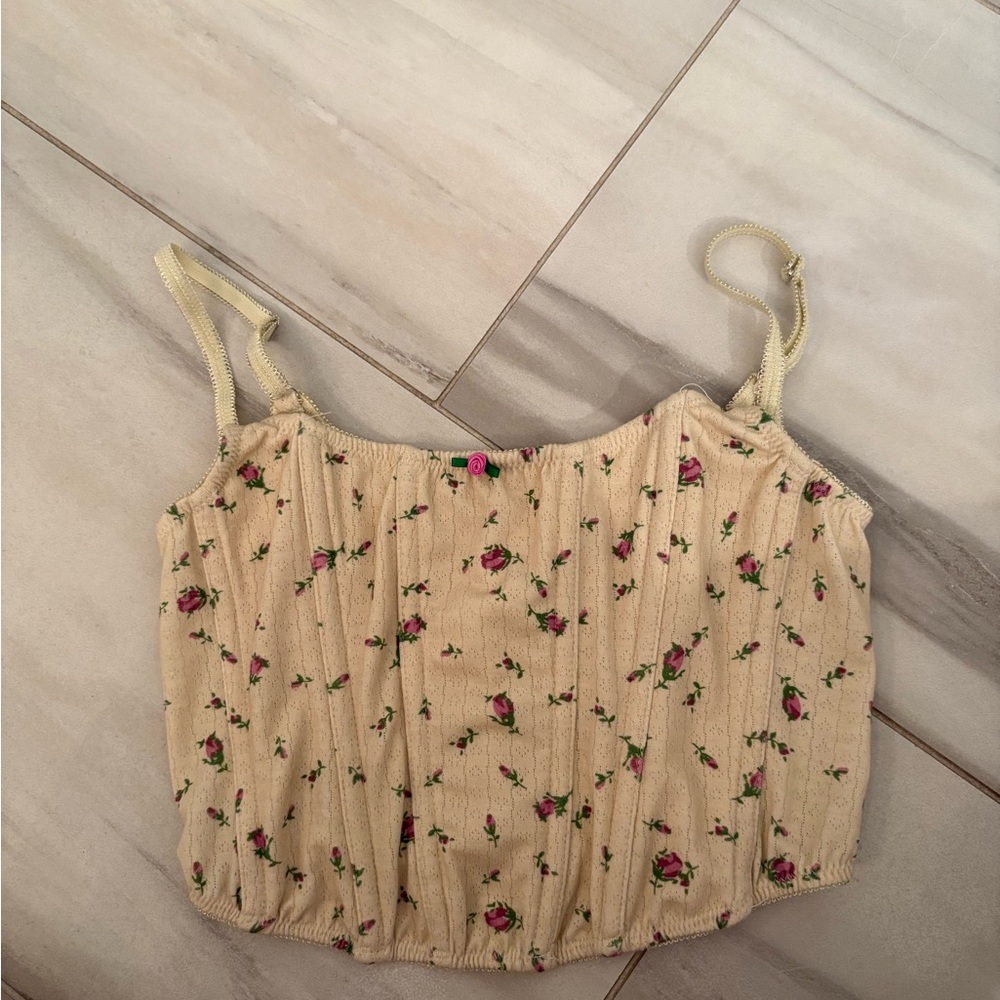 Out from under corset top